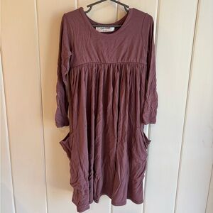 Remie Girl Dress in Mauve with Pockets